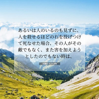 民数記 35:23 聖書の一節の解説