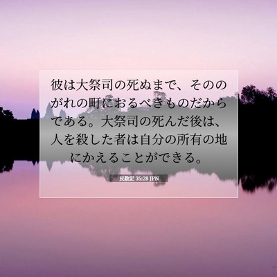 民数記 35:28 聖書の一節の解説