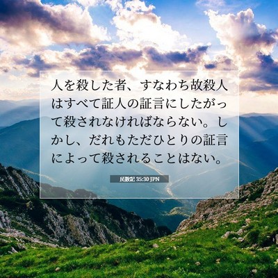 民数記 35:30 聖書の一節の解説