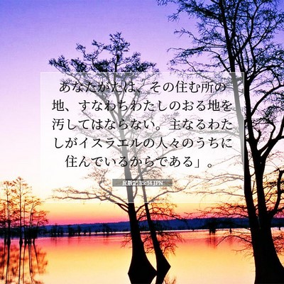 民数記 35:34 聖書の一節の解説