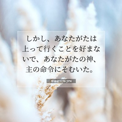 申命記 1:26 聖書の一節の解説