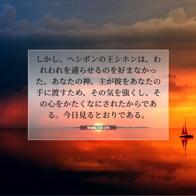 申命記 2:30 聖書の一節の解説