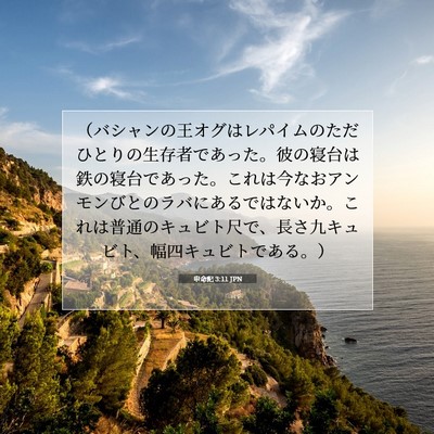 申命記 3:11 聖書の一節の解説