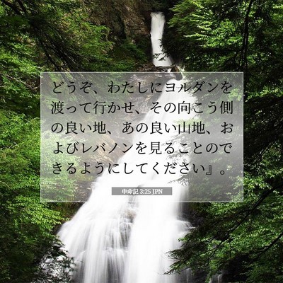 申命記 3:25 聖書の一節の解説