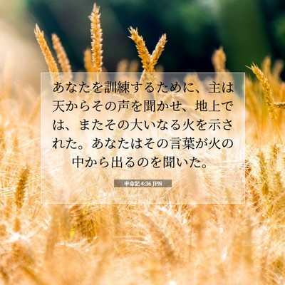 申命記 4:36 聖書の一節の解説