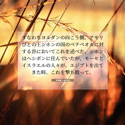 申命記 4:46 聖書の一節の解説