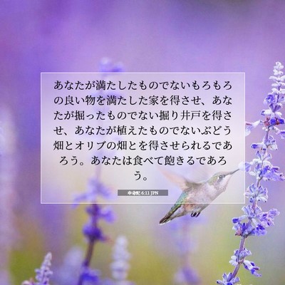 申命記 6:11 聖書の一節の解説