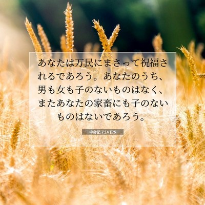 申命記 7:14 聖書の一節の解説
