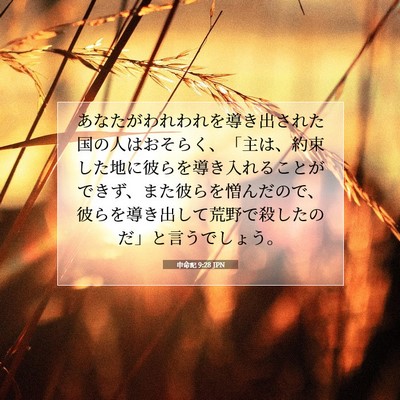 申命記 9:28 JPN 聖書の一節の画像