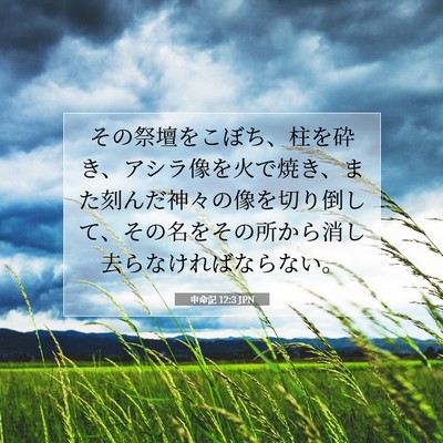申命記 12:3 聖書の一節の解説