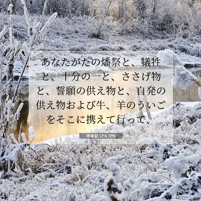 申命記 12:6 聖書の一節の解説