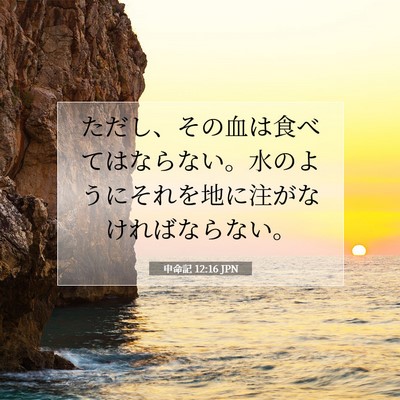申命記 12:16 聖書の一節の解説