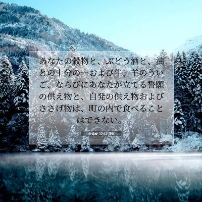 申命記 12:17 聖書の一節の解説