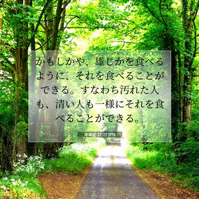 申命記 12:22 聖書の一節の解説