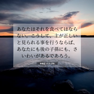 申命記 12:25 聖書の一節の解説