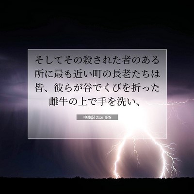申命記 21:6 JPN 聖書の一節の画像