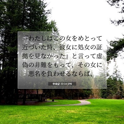申命記 22:14 聖書の一節の解説
