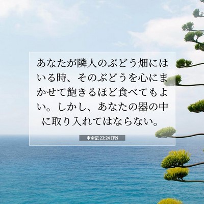 申命記 23:24 聖書の一節の解説