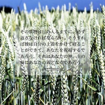 申命記 24:13 聖書の一節の解説