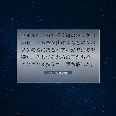 ヨシュア記 11:17 聖書の一節の解説