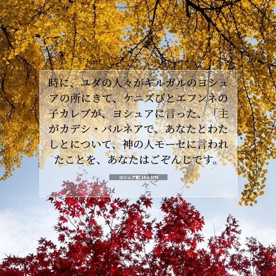 ヨシュア記 14:6 JPN 聖書の一節の画像