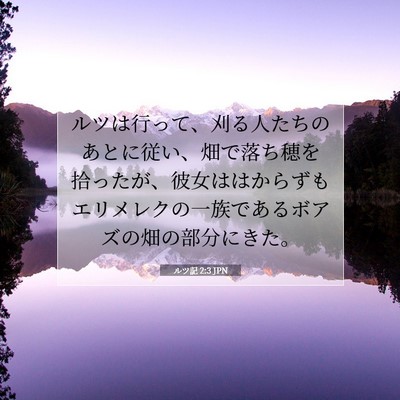 ルツ記 2:3 聖書の一節の解説
