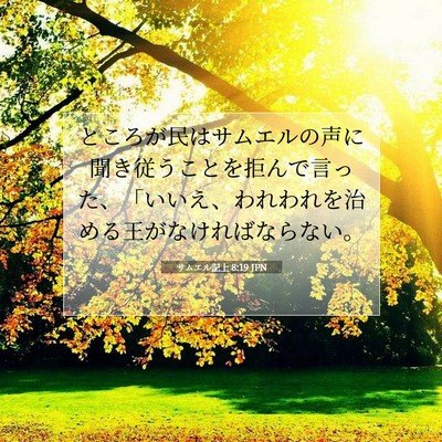 サムエル記上 8:19 聖書の一節の解説