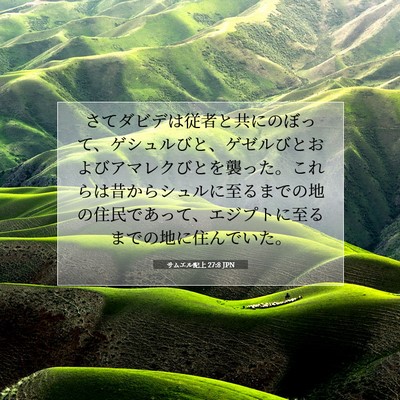 サムエル記上 27:8 聖書の一節の解説