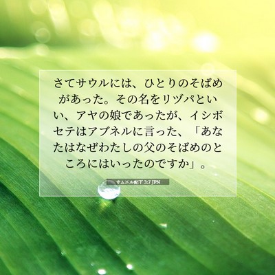 サムエル記下 3:7 JPN 聖書の一節の画像