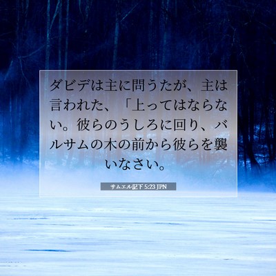 サムエル記下 5:23 JPN 聖書の一節の画像
