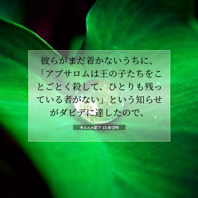 サムエル記下 13:30 聖書の一節の解説