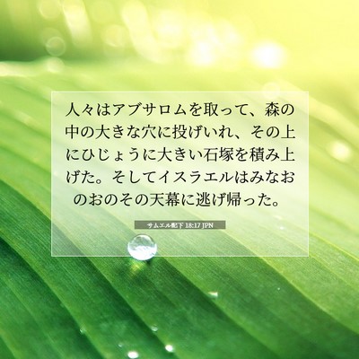 サムエル記下 18:17 聖書の一節の解説