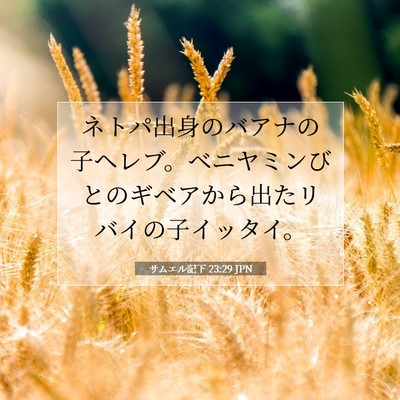 サムエル記下 23:29 JPN 聖書の一節の画像