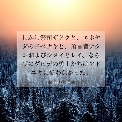 列王紀上 1:8 聖書の一節の解説