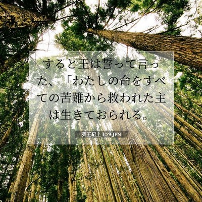 列王紀上 1:29 聖書の一節の解説