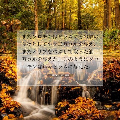 列王紀上 5:11 聖書の一節の解説