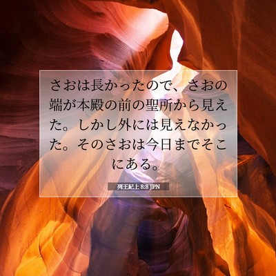 列王紀上 8:8 聖書の一節の解説
