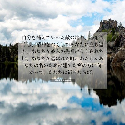 列王紀上 8:48 聖書の一節の解説