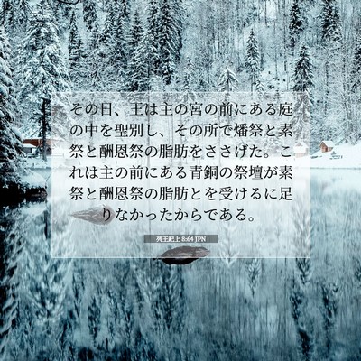列王紀上 8:64 聖書の一節の解説