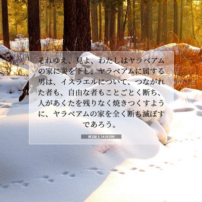 列王紀上 14:10 聖書の一節の解説