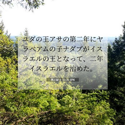 列王紀上 15:25 聖書の一節の解説