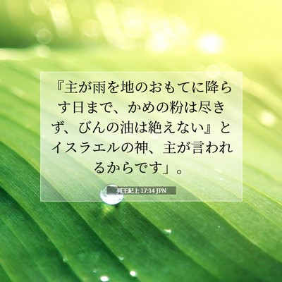 列王紀上 17:14 聖書の一節の解説