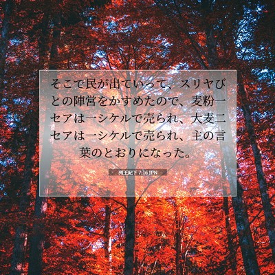 列王紀下 7:16 聖書の一節の解説