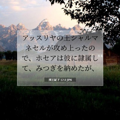 列王紀下 17:3 聖書の一節の解説
