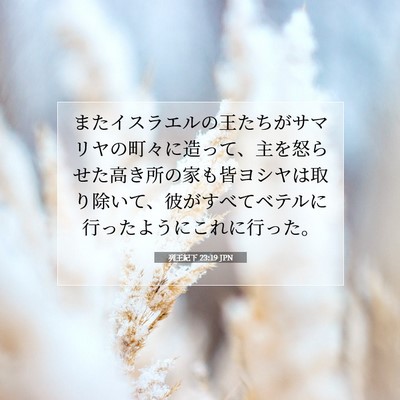 列王紀下 23:19 聖書の一節の解説