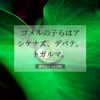 歴代志上 1:6 聖書の一節の解説