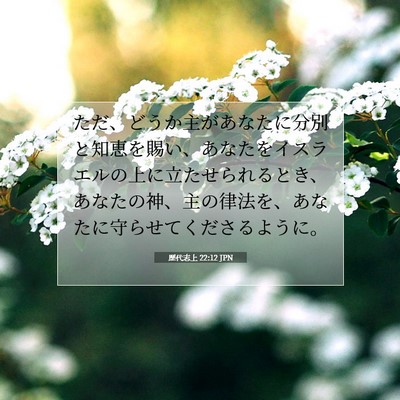 歴代志上 22:12 聖書の一節の解説