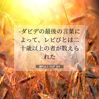 歴代志上 23:27 聖書の一節の解説