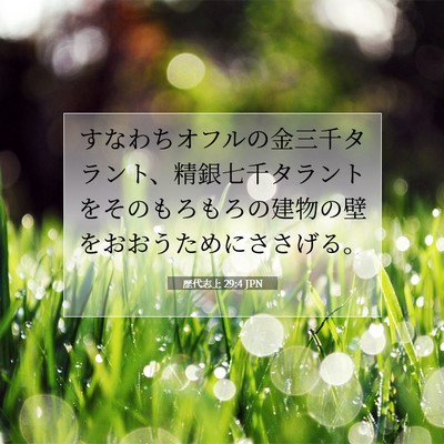 歴代志上 29:4 聖書の一節の解説