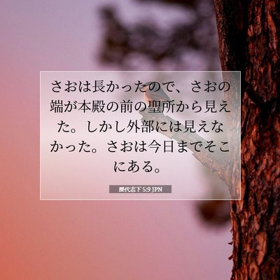 歴代志下 5:9 聖書の一節の解説